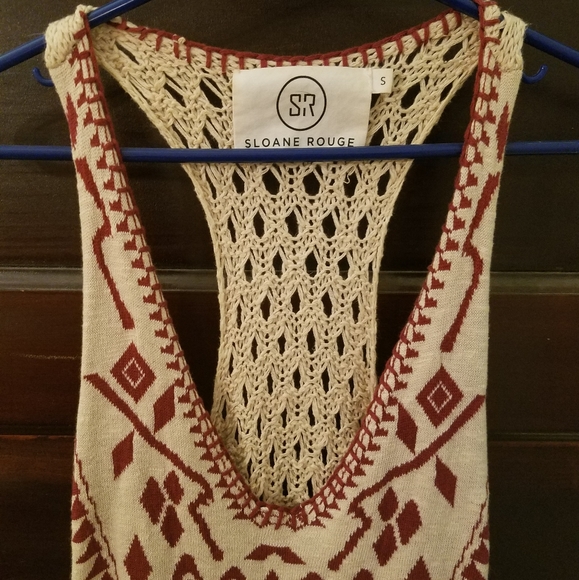 Aztec Pattern Knit Tank Top - Picture 5 of 5